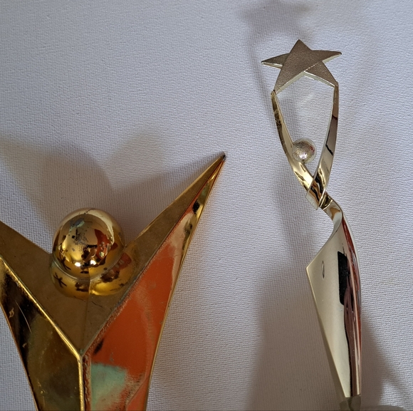 Gold and Red Star Trophy Set Of 3 - Picture 6 of 13